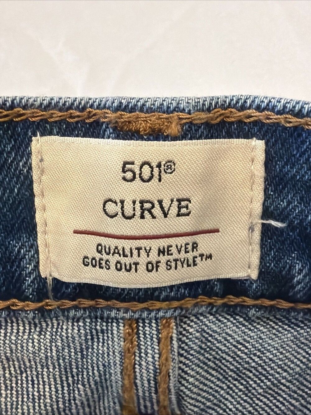 Beyoncé X Levi’s 501 Curvy Jeans Womens 28x32 Medium Wash Lace Up High Rise EUC - Picture 6 of 16